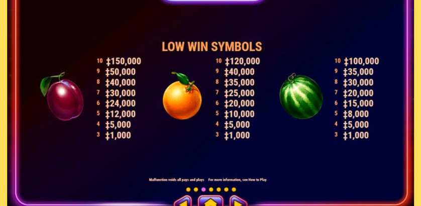 Free games round in the Hot Hot Fruit demo - 6 free games counter with wilds on the reels